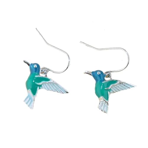 Boho Stil Grüne Vogel Ohrhänger für Frauen Einzigartige Handgemachte Emaille Tier Ohrringe Ausgefallenes Geschenk Trendige Schmuck Schiff von Hao Wu Xuan