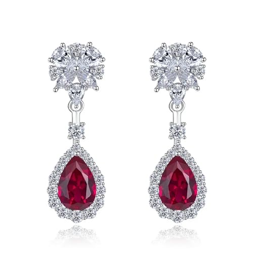 Brillante rote CZ Ohrringe für Frauen Wunderschöne attraktive kreative Accessoires für Verlobung Charmanter Hochzeitsschmuck Brillante rote CZ Ohrringe für Frauen Wunderschöne attraktive kreative Accessoires für Verlobung Charmanter Hochzeitsschmuck von Hao Wu Xuan