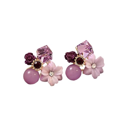Bunte Kristall Blume Ohrstecker für Frau Koreanischer Stil Imitation Perle Geometrischer Schmuck Eleganz Accessoires Bunte Kristall Blume Ohrstecker für Frau Koreanischer Stil Imitation Perle Geometrischer Schmuck Eleganz Accessoires von Hao Wu Xuan