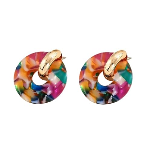 Bunte Post Ohrringe Für Frauen Harz Modeschmuck Trendiger Stil Bohemia Urlaub Accessoires Geschenke 441 von Hao Wu Xuan