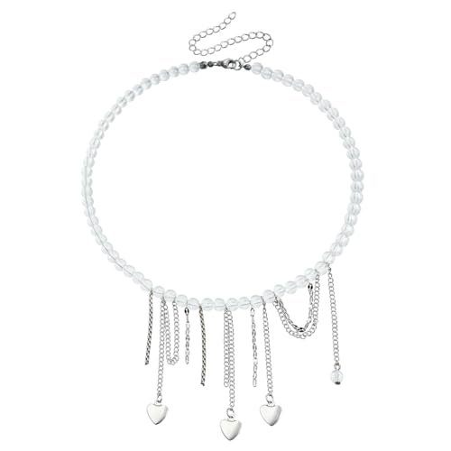 Choker Halsketten Perlen Liebe Fransen Anhänger Halskette Layered Halskette Collares Para Mujer für Mädchen von Hao Wu Xuan