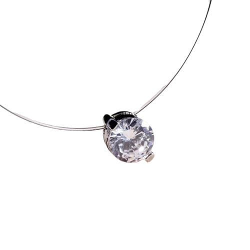 Choker Unsichtbare Fischlinie Kristall Halskette Anhänger Hals Zirkon Frauen Schlüsselbein Kette Dame Feminino Kragen Choker Unsichtbare Fischlinie Kristall Halskette Anhänger Hals Zirkon Frauen Schlüsselbein Kette Dame Feminino Kragen von Hao Wu Xuan