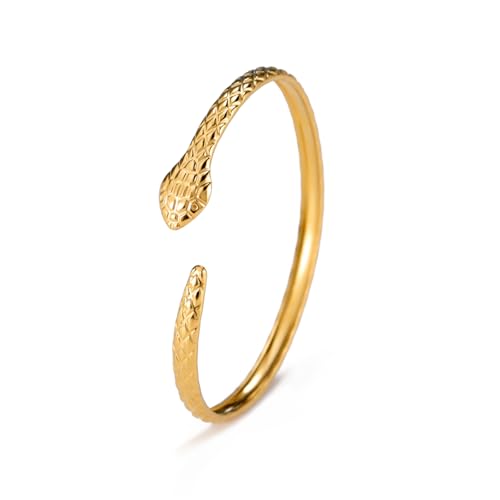 Edelstahl Gothic Punk Schlange Armband für Frauen Mann Persönlichkeit Armreifen Halloween Geburtstag Schmuck Geschenke von Hao Wu Xuan