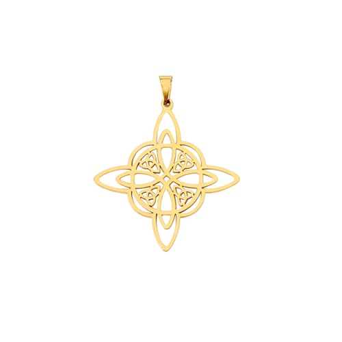 Edelstahl Hexenknoten Charme Irisch Keltisch Anhänger DIY Handgemachte Armband Halskette Halskette Schmuck Geschenk von Hao Wu Xuan