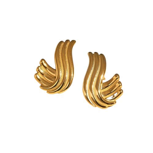 Edelstahl Vintage Unregelmäßige Geometrische Feder Ohrringe Vergoldete hypoallergene Luxus Schmuck Accessoires Edelstahl Vintage Unregelmäßige Geometrische Feder Ohrringe Vergoldete hypoallergene Luxus Schmuck Accessoires von Hao Wu Xuan