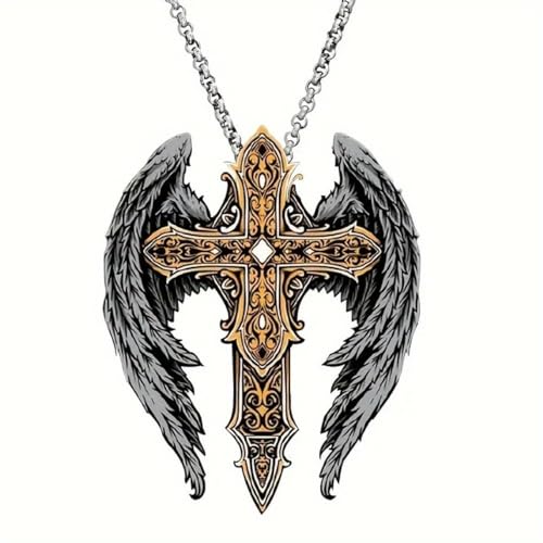 Einfache Erzengel Party Kreuz Anhänger Halskette Urlaub Dekoration Gothic Straße Nische Party Anhänger Schmuck für Männer und Frauen Einfache Erzengel Party Kreuz Anhänger Halskette Urlaub Dekoration Gothic Straße Nische Party Anhänger Schmuck für Männer und Frauen von Hao Wu Xuan