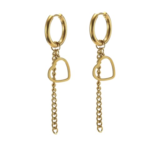 Einfache Kette Edelstahl Ohrringe Koreanische süße Herz Quaste Tropfen Ohrringe für Frauen Mädchen Hochzeit Schmuck Geschenk Einfache Kette Edelstahl Ohrringe Koreanische süße Herz Quaste Tropfen Ohrringe für Frauen Mädchen Hochzeit Schmuck Geschenk von Hao Wu Xuan