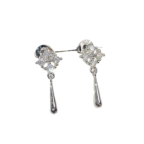 Exquisite Braut Hochzeit Ohrringe mit schillernden kubischen einfachen stilvollen Damen Ohrhänger Statement Schmuck von Hao Wu Xuan