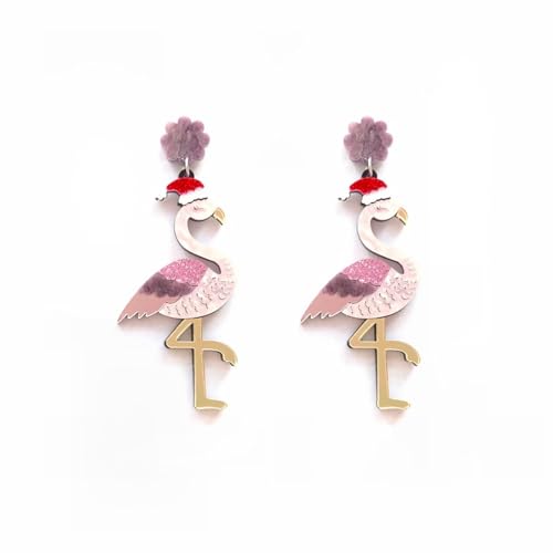 Glitzer Hut Flamingo Tropfen Ohrring für Frauen Niedliche Rosa Vogel Ohrstecker Anhänger Schmuck Festival Party Geschenk 1 Paar Glitzer Hut Flamingo Tropfen Ohrring für Frauen Niedliche Rosa Vogel Ohrstecker Anhänger Schmuck Festival Party Geschenk 1 Paar von Hao Wu Xuan