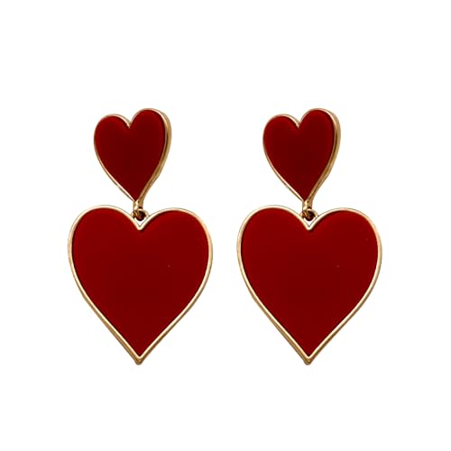 Große Herz baumeln Post Ohrringe für Frauen Klassischer Stil Urlaub Accessoires Geschenke Zeitloser Schmuck 442 von Hao Wu Xuan