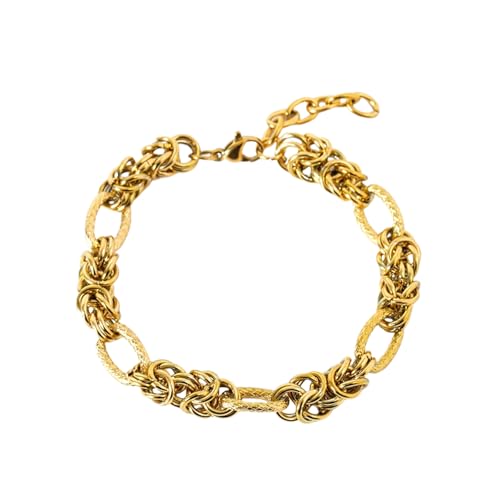 Hao Wu Xuan 316L Edelstahl Twisted Armband Armreifen für Frauen Trendige Handgelenkkette Wasserdichte Schmuck Geschenkparty von Hao Wu Xuan