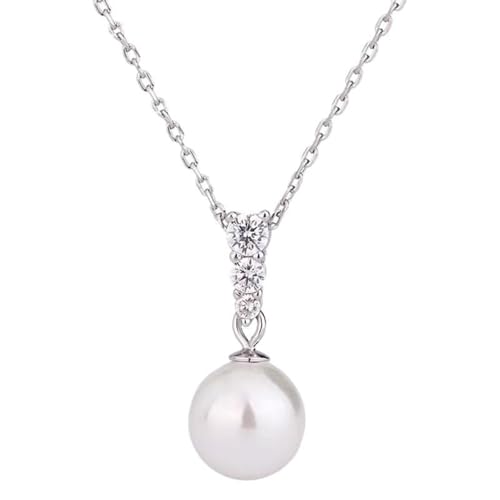 Hao Wu Xuan 925 Sterling Silber drei Zirkon einzelne runde Perlenkette leichte Luxus High-End-Schlüsselbeinkette Anhänger Schlüsselbein, 1.9, Muschelkernperlen, Muschelkernperlen Hao Wu Xuan 925 Sterling Silber drei Zirkon einzelne runde Perlenkette leichte Luxus High-End-Schlüsselbeinkette Anhänger Schlüsselbein, 1.9, Muschelkernperlen, Muschelkernperlen von Hao Wu Xuan