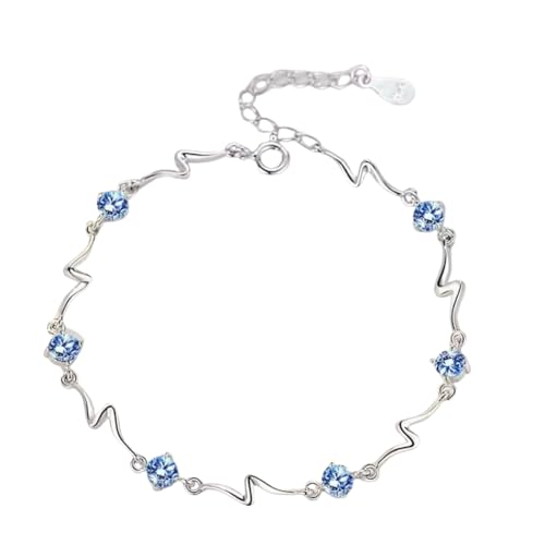 Hao Wu Xuan Armbänder für Frauen Schöner Ozean Herz Zirkon Armband Koreanisches Design Party Geschenk Schmuck Zubehör von Hao Wu Xuan