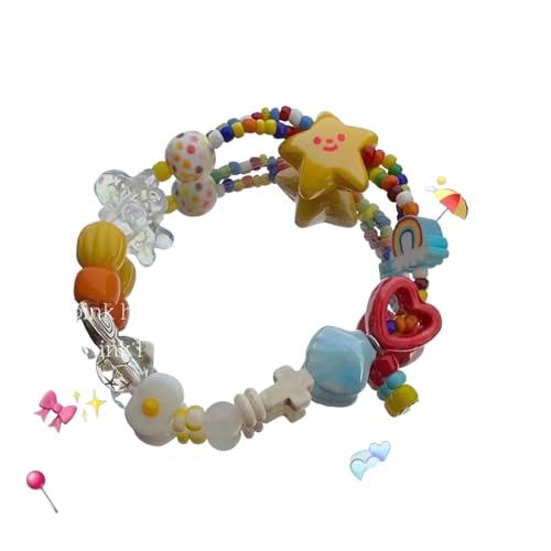 Hao Wu Xuan Bunte Perlen Einfache Stretch s Sommer Schmuck Stapelbar Armreif Freundschaft Armbänder Elastisch von Hao Wu Xuan