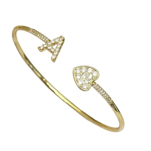 Hao Wu Xuan DOREMI Full Zirkon Armreif Bar Initial Buchstabe Armreif Armband Schiene Kristall Stein Brief Kreuz Armreif Frauen Geschenk Schmuck von Hao Wu Xuan