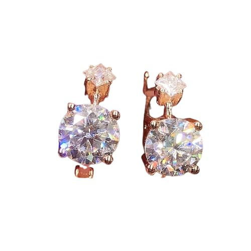 Hao Wu Xuan Einfache Vielseitige Damen Creolen Mit Prinzessin Rund Kubisch Chic Accessoires Alltag Modischer Schmuck von Hao Wu Xuan