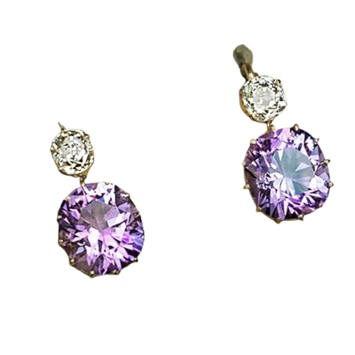 Hao Wu Xuan Einfaches und elegantes Design Damenohrringe Einzigartig Lila Oval Kubisch Überraschung Liebe Geschenk Statement Schmuck ly von Hao Wu Xuan