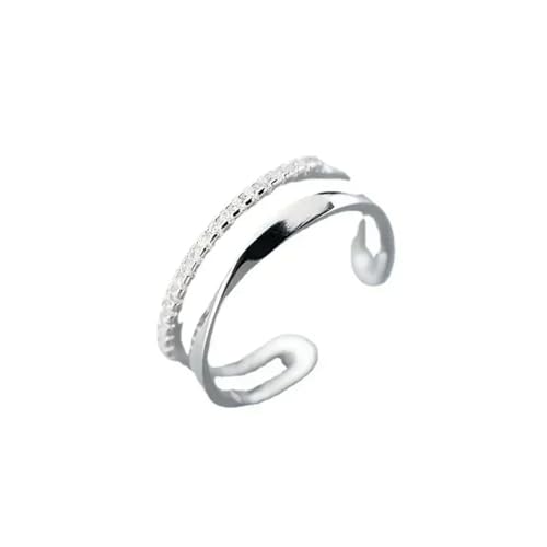 Hao Wu Xuan Einzigartige Silber Doppellinien Ringe für Frauen Hochzeit Verlobung Stilvoll 2025 Minimalistischer Schmuck Vintage-Stil Feiner Schmuck Geschenk Hao Wu Xuan Einzigartige Silber Doppellinien Ringe für Frauen Hochzeit Verlobung Stilvoll 2025 Minimalistischer Schmuck Vintage-Stil Feiner Schmuck Geschenk von Hao Wu Xuan