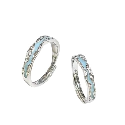 Hao Wu Xuan Exquisiter einfacher verstellbarer High-End-Öffnung mintgrüner Ring für Frauen Kreativer Ehering Party Schmuck Zubehör von Hao Wu Xuan