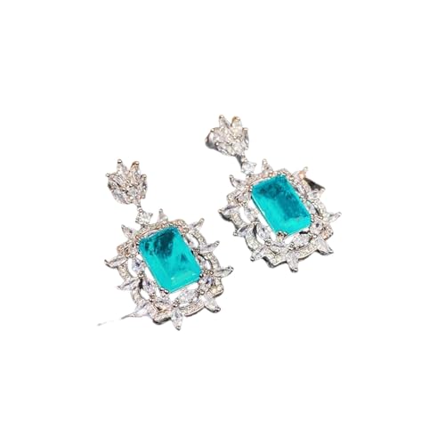 Hao Wu Xuan Grüne Stein Ohrhänger mit weißen kubischen Verlobung Hochzeit Ohrringe Modeschmuck für Frauen Los von Hao Wu Xuan