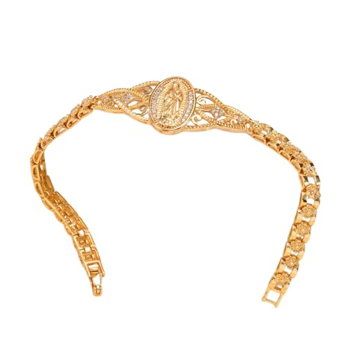 Hao Wu Xuan Guadalupe Jungfrau Maria Armband für Frauen, Katholisches Armband Armreif, Religiöse Taufe Hypoallergen Nicht Anlaufen von Hao Wu Xuan