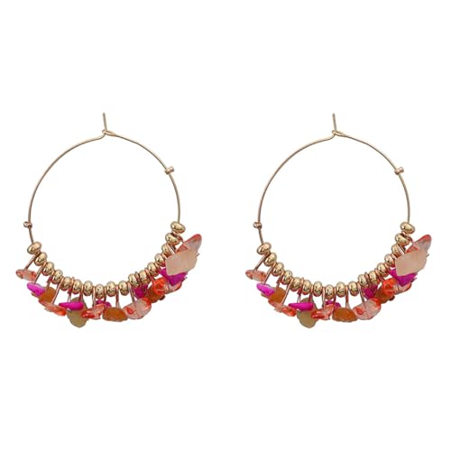 Hao Wu Xuan Halbedelsteine Creolen Für Frauen Bohemia Stile Urlaub Accessoires Modeschmuck Designer Trendige Geschenke 333 von Hao Wu Xuan