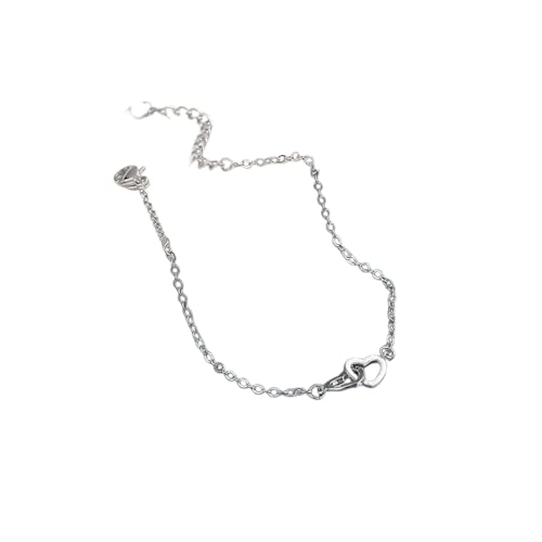 Hao Wu Xuan Hohles Doppelherz Armband für Frauen Silber Farbe Ineinandergreifende Kleine Herzform Armreif Modeschmuck Hochzeit Party Geschenk von Hao Wu Xuan