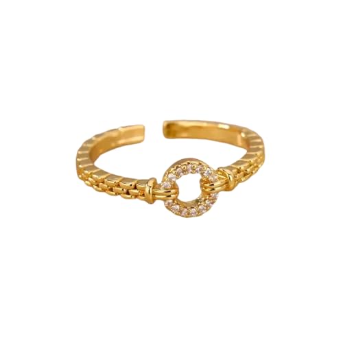 Hao Wu Xuan Klassische Twist Chain Offene Ringe für Frauen Zirkon Edelstahl Geometrische Twist Wrapped Paar Ring Hochzeit Ästhetischer Schmuck Hao Wu Xuan Klassische Twist Chain Offene Ringe für Frauen Zirkon Edelstahl Geometrische Twist Wrapped Paar Ring Hochzeit Ästhetischer Schmuck von Hao Wu Xuan