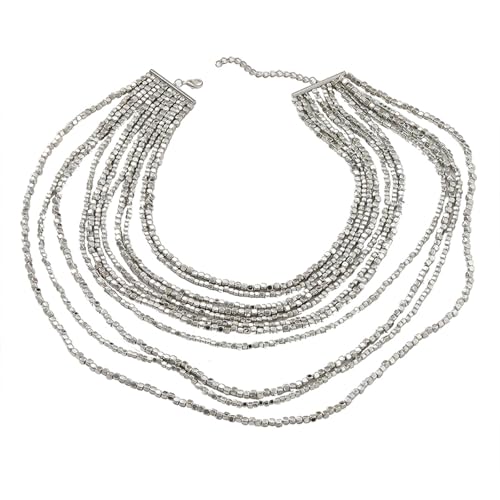 Hao Wu Xuan Mehrschichtige Perlenketten Für Frauen Rhodium Farbe Modeschmuck Trendiger Stil Mädchen Party Accessoires Geschenke 465 von Hao Wu Xuan