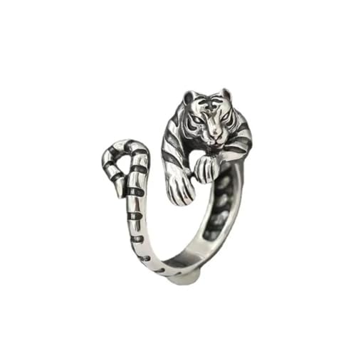 Hao Wu Xuan Minimalistische Nische Tiger Verstellbarer Offener Ring Männer und Frauen Retro Punk Antik Gold Antik Silber Bunte Tierschmuck Geschenke Hao Wu Xuan Minimalistische Nische Tiger Verstellbarer Offener Ring Männer und Frauen Retro Punk Antik Gold Antik Silber Bunte Tierschmuck Geschenke von Hao Wu Xuan