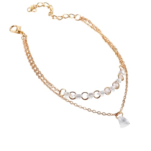 Hao Wu Xuan Mode Einfache Farbe Gold Femmes Cristal Multicouche Armband für Frauen Mädchen Schmuck Geschenke von Hao Wu Xuan