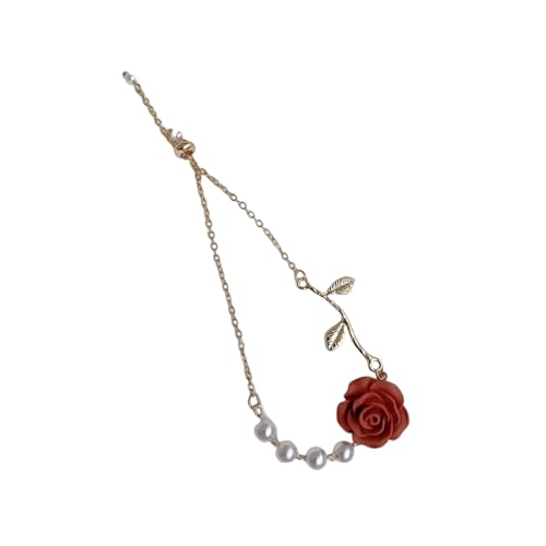 Hao Wu Xuan Mode süße Rose Blume Armband weiße Perle Blume Blatt Retro Dame Temperament Blume süß und Geburtstagsgeschenk Hao Wu Xuan Mode süße Rose Blume Armband weiße Perle Blume Blatt Retro Dame Temperament Blume süß und Geburtstagsgeschenk von Hao Wu Xuan