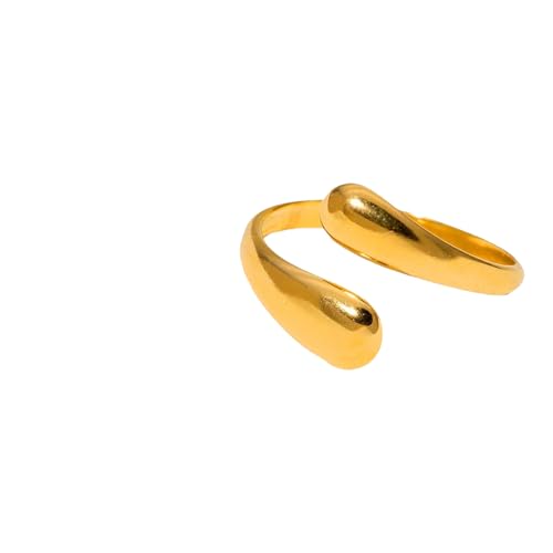 Hao Wu Xuan Offene stapelbare Knöchelringe für Damen, verstellbarer Statement-Ring aus Edelstahl, hypoallergen nickelfrei von Hao Wu Xuan