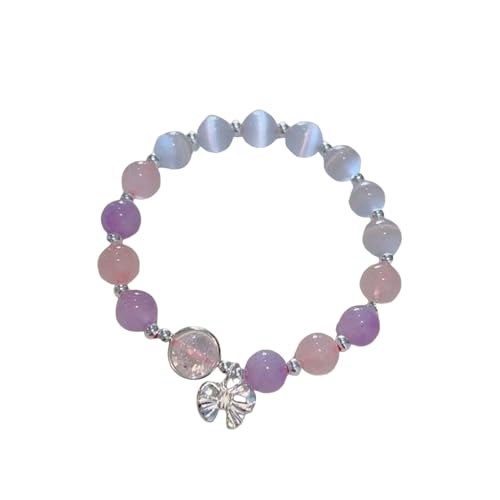 Hao Wu Xuan Opal Meer Blau Mondlicht Kristall Bowknot Perlen Licht Luxus Gummiband für Mädchen Frauen Schmuck Accessoires Geschenke von Hao Wu Xuan