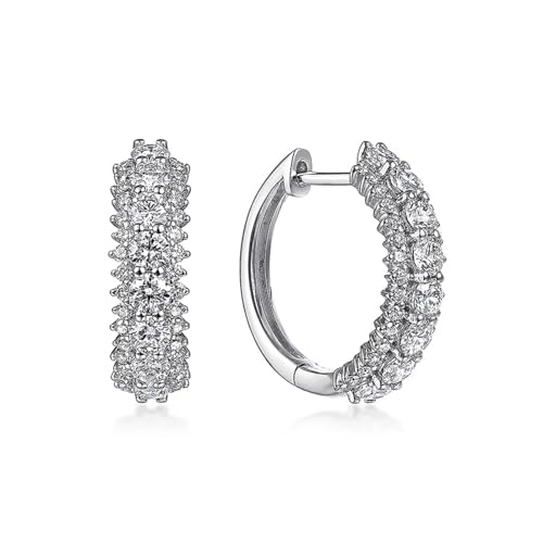 Hao Wu Xuan Schillernde weiße kubische Creolen Luxus-Ohrschmuck für Frauen Hochzeitsfeier ästhetischen Schmuck von Hao Wu Xuan