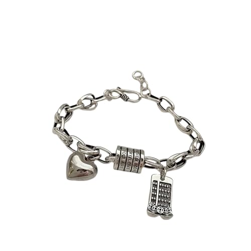 Hao Wu Xuan Thailändisches Armband für Frauen 2023 Vintage Geometrisches Herz Liebe Glück Punk Modeschmuck von Hao Wu Xuan