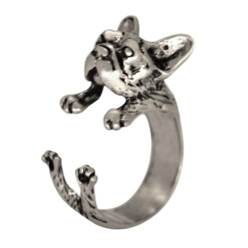 Hao Wu Xuan Tier Puggs Ringe Französische Bulldogge Ring Verstellbare Ringe für Frauen Schöne Hundebesitzer Mode Haustierschmuck Hao Wu Xuan Tier Puggs Ringe Französische Bulldogge Ring Verstellbare Ringe für Frauen Schöne Hundebesitzer Mode Haustierschmuck von Hao Wu Xuan
