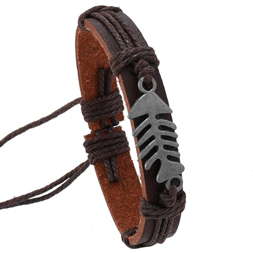 Hao Wu Xuan Trendige Retro Leder gewebt Fischgrät Armreif Mode Charme Braun Schwarz Männer Armbänder Kleine Schmuck Accessoires Hao Wu Xuan Trendige Retro Leder gewebt Fischgrät Armreif Mode Charme Braun Schwarz Männer Armbänder Kleine Schmuck Accessoires von Hao Wu Xuan