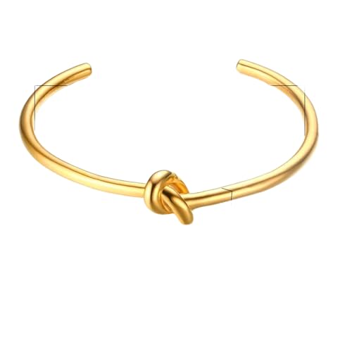 Hao Wu Xuan Trendige runde runde offene Knoten Manschette Armreif Armreifen für Frauen Elegant GoldColor Schmuck Noeud Armband Pulseiras von Hao Wu Xuan