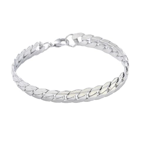 Hao Wu Xuan Trendiges kubanisches Kette Männer Armband Klassischer Edelstahl 3/5/7mm Breite Kettenarmband für Männer Frauen Schmuck Geschenke 2024 von Hao Wu Xuan