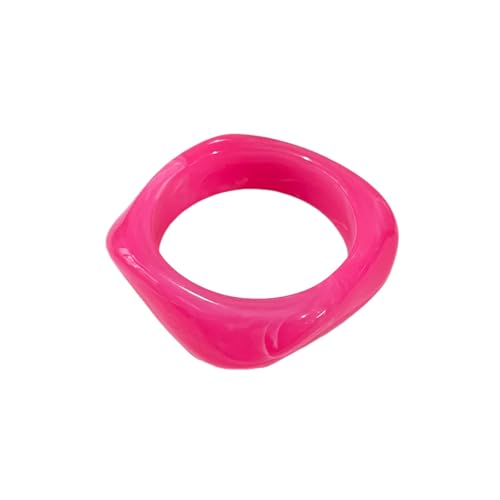 Hao Wu Xuan Übertriebener großer unregelmäßiger quadratischer chunky Armreif für Frauen Sommer Bonbonfarbe Harz breite Armbänder Paar Schmuck Geschenke von Hao Wu Xuan