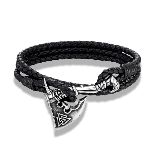 Hao Wu Xuan Wikinger Axt Dreieck Armbänder Männer Edelstahl Selbstverteidigung Hammer Leder Armreifen Nordic Amulett Schmuck Hao Wu Xuan Wikinger Axt Dreieck Armbänder Männer Edelstahl Selbstverteidigung Hammer Leder Armreifen Nordic Amulett Schmuck von Hao Wu Xuan