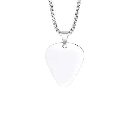 Herren Halskette Einzigartige Gitarre Pick Halskette für Männer Jungen, Wasserdichter Anhänger Kragen, Musikliebhaber Band Schmuck Mode von Hao Wu Xuan