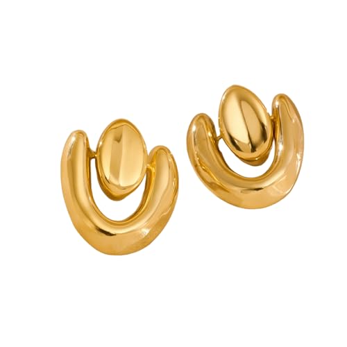 Ins Trendy Pvd vergoldete Punk Super Glanz Geometrische Ohrringe Edelstahl Indischer Schmuck Accessoires für Frauen Ins Trendy Pvd vergoldete Punk Super Glanz Geometrische Ohrringe Edelstahl Indischer Schmuck Accessoires für Frauen von Hao Wu Xuan