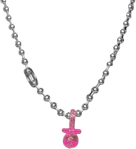 Klare Baby Schnuller Halskette mit Perlenkette Baby Schnuller Anhänger Choker Kette Chewy Schmuck Für Junge Mädchen von Hao Wu Xuan