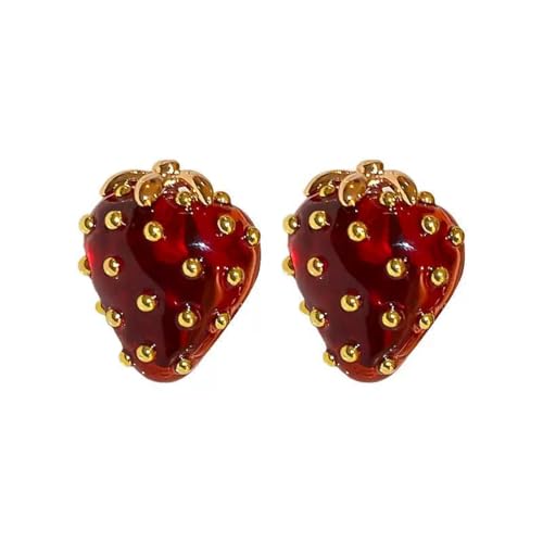 KoreanStrawberry Ohrstecker Kleine Süße Piercing Ohrringe Für Mädchen Aros Mujer Pendientes Aretes Para von Hao Wu Xuan