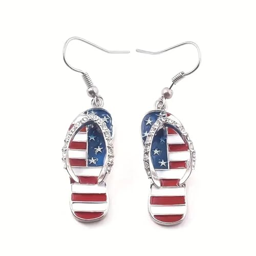Kreative Emaille Kristall US-Flagge Hausschuhe Schuhe Ohrringe Amerikanischer Unabhängigkeitstag Ohrringe Schmuck Accessoires Kreative Emaille Kristall US-Flagge Hausschuhe Schuhe Ohrringe Amerikanischer Unabhängigkeitstag Ohrringe Schmuck Accessoires von Hao Wu Xuan