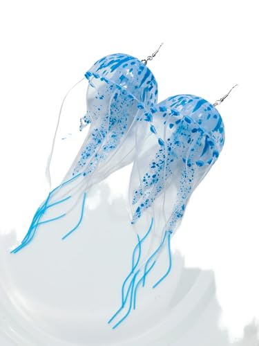 Kreative Qualle Lange Quaste Silikon Ohrringe für Frauen Lustige UV Glühen Ozean Tier Tropfen Ohrring Festival Meerjungfrau Schmuck Geschenk von Hao Wu Xuan