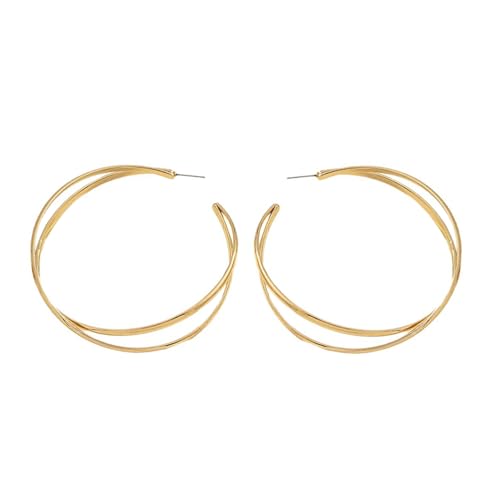 Kreise Post Ohrringe Für Frauen Klassischer Modeschmuck Zeitlose Party Accessoires Groß Rund Trendig Basic Styles 2023644 von Hao Wu Xuan