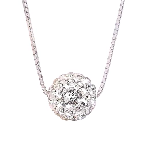 Kristallkugel baumeln Anhänger Halskette für Frauen Strass Schlüsselbein Halskette Schmuck für Mädchen Weihnachten Geschenk Party Schmuck von Hao Wu Xuan